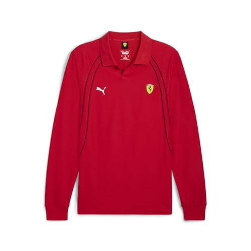 PUMA Scuderia Ferrari Formel 1 Herren-Poloshirt, langärmelig, Rosso Corsa, XL von PUMA