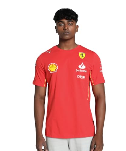 PUMA Scuderia Ferrari F1 Herren 2024 Team Tshirt Brennt Rot - Größe: Groß von PUMA