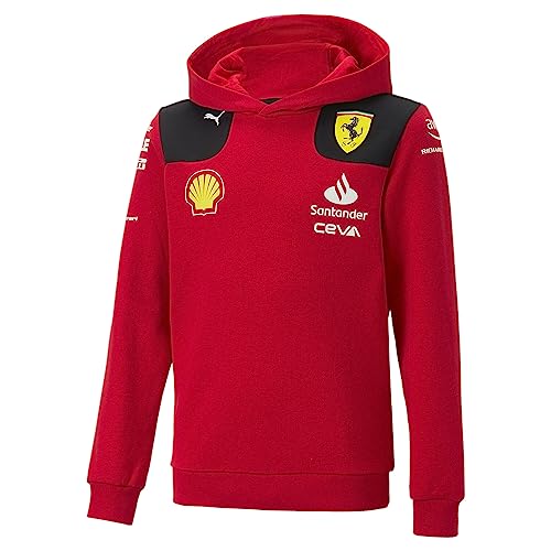 PUMA Scuderia Ferrari - Kinder 2023 Team-Hoodie - Rot - Größe: 116 von PUMA