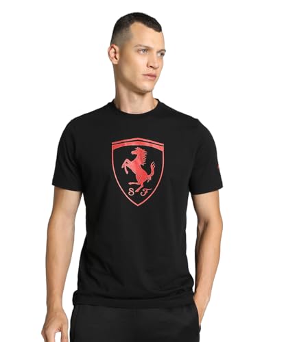 PUMA Scuderia Ferrari Race Tonal Großes Schild Tshirt - Schwarz - Herren - Größe:L von PUMA