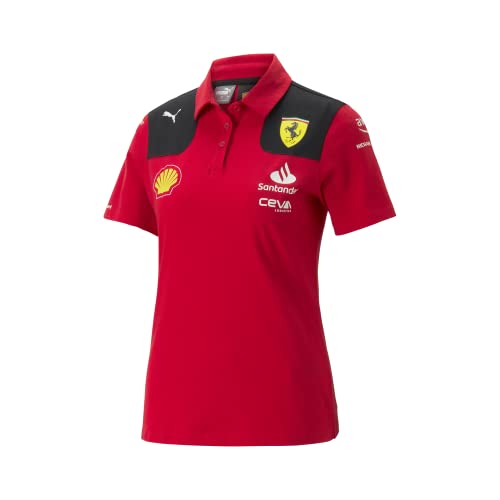 PUMA Scuderia Ferrari - Team-Poloshirt für Damen 2023 - Rot - Größe: M von PUMA