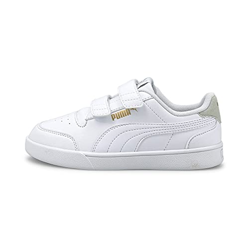 PUMA Shuffle Jr Sneaker, White White-Gray Violet Team Gold, 37.5 EU von PUMA