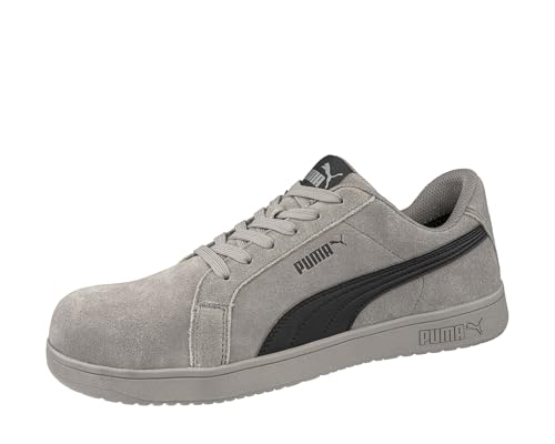 PUMA Sicherheitsschuhe Iconic Low S1PL ESD Herren Schutzkappe Rutschhemmend Grau Größe 44 von PUMA