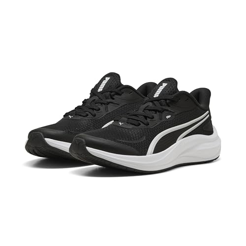 PUMA Skyrocket Lite 2 Jr Sneaker, Schwarz Weiß Silber, 36 EU von PUMA