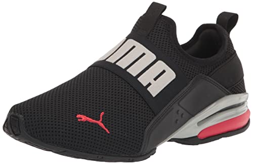 PUMA Slip on Training Shoes Axelion Herren Cross-Trainingsschuhe, Größe 47, Schwarz-High Risk Rot-Grau-Violett, EU von PUMA