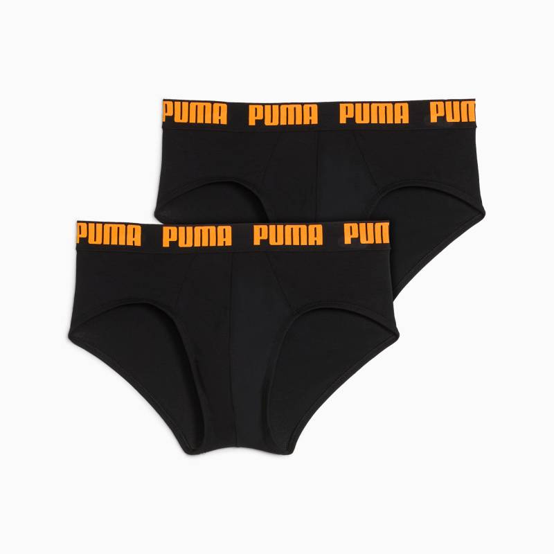 PUMA Slips 2er-Pack Herren, Orange/Schwarz, Größe: L, Kleidung von PUMA