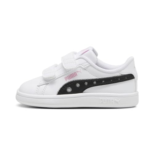 Puma Unisex Kids Puma Smash 3.0 Dance Party V Inf Sneakers, Puma White-Puma Black-Pink Lilac, 24 EU von PUMA