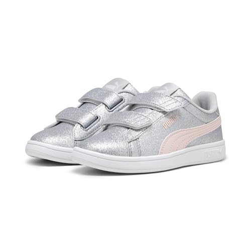 PUMA Smash 3.0 Glitz Glam V PS Sneaker, Glacial Gray-Frosty PINK, 33 EU von PUMA