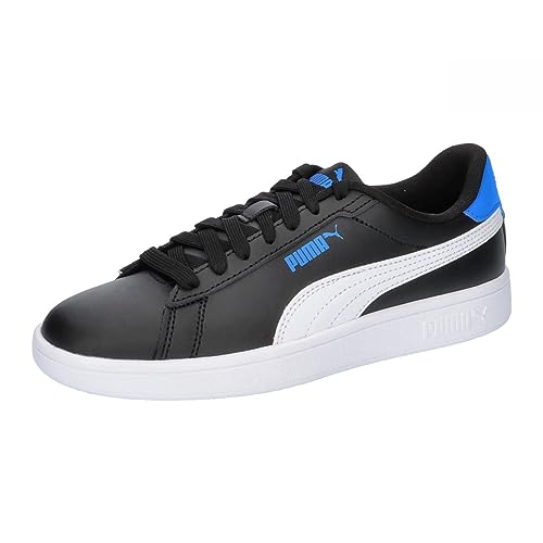 PUMA Smash 3.0 L JR Sneaker, Black White-Racing Blue, 37 EU von PUMA