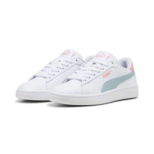 PUMA Smash 3.0 L JR Sneaker, White-MODERN Mint-PINK Fruit, 38.5 EU von PUMA