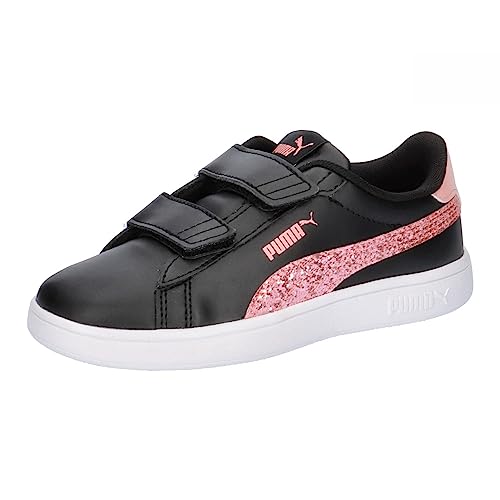 PUMA PUMA Smash 3.0 Star Glo Sneakers Kinder, Black-Peach Smoothie-White, 29 EU von PUMA