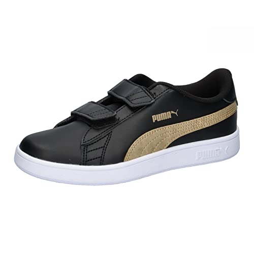 PUMA Smash V2 Metallics V PS Sneaker, Black Gold White von PUMA