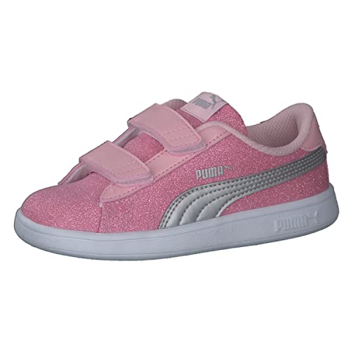 PUMA Smash v2 Glitz Glam V Inf Sneaker, Almond Blossom Silver, 20EU von PUMA