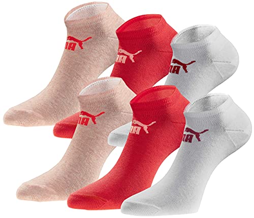 PUMA Sneakersocken 18 Paar Pack Statement Edition - Damen und Herren - White-Peach-Coral Season - Gr. 35-38 von PUMA