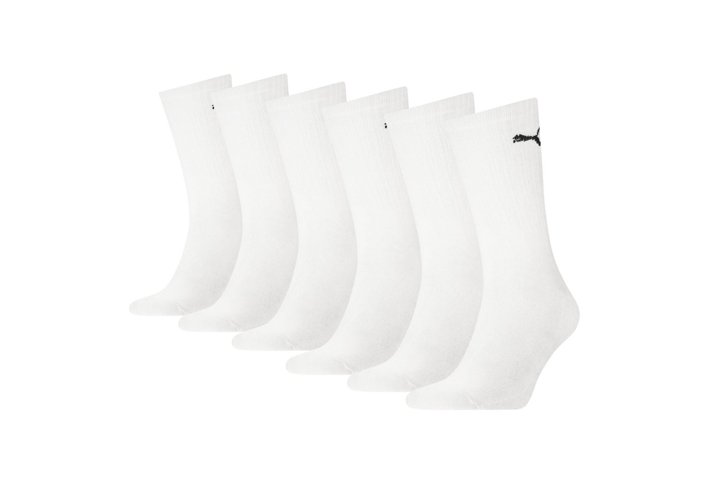 PUMA Sportsocken PUMA UNISEX CREW SOCK 6P ECOM (6 Paar) Cat-Logo, Frottee-Sohle, Ripp-Bündchen von PUMA