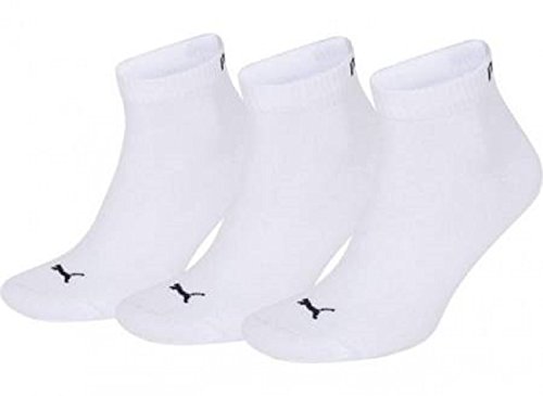 PUMA 3 Paar Sneaker Quarter Socken Gr. 35-49 Unisex für Damen Herren Füßlinge, Farbe:300 - white, Bekleidungsgröße:M von PUMA