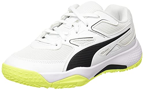 PUMA Solarflash Jr Leichtathletik-Schuh, White Black-Yellow Alert, 34 EU von PUMA