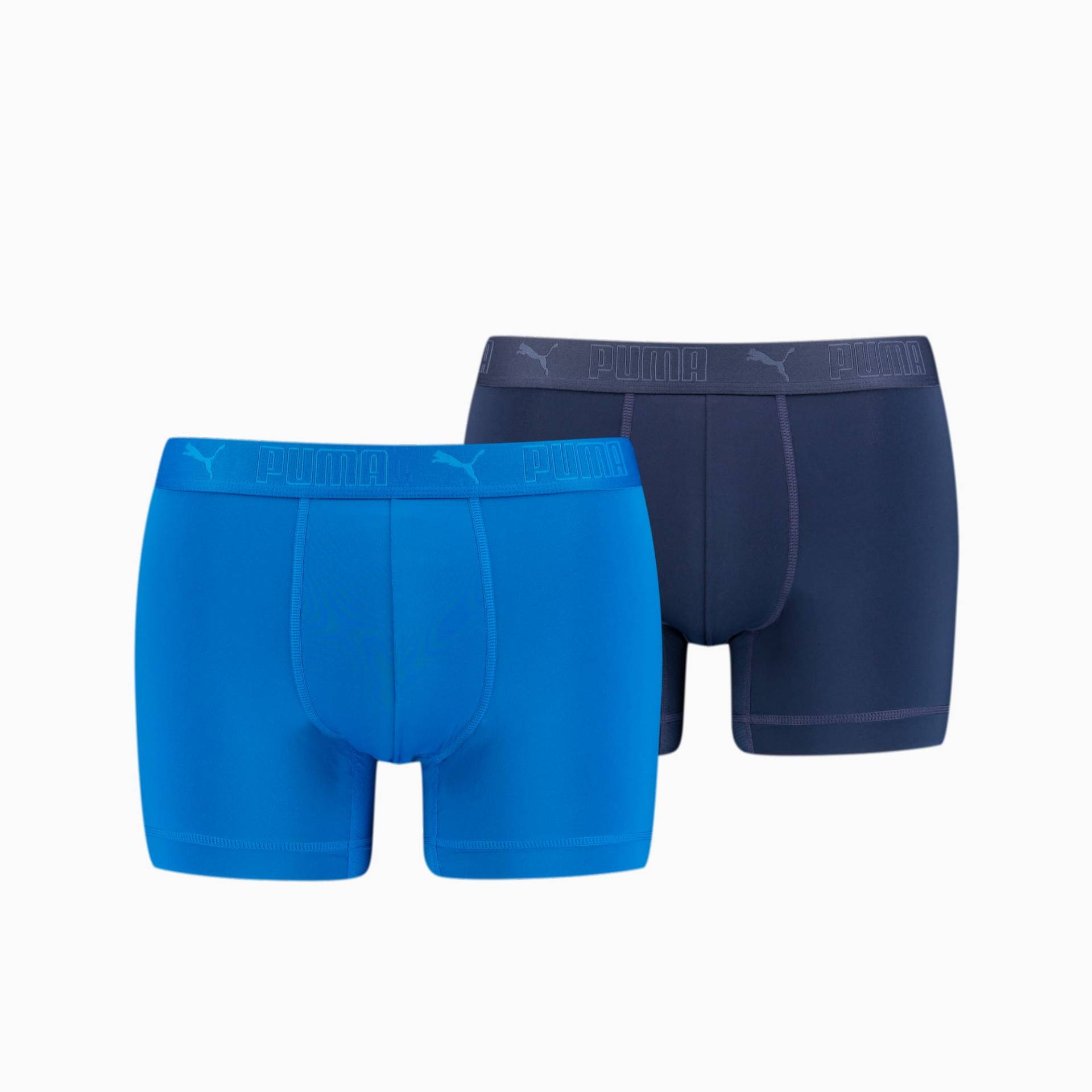 PUMA Sport Mikrofaser-Herren-Boxershorts 2er-Pack, Blau, Größe: S, Kleidung von PUMA