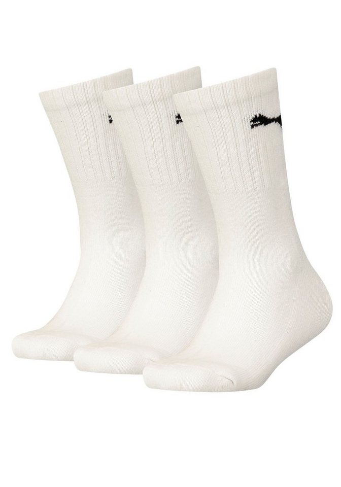 PUMA Socken PUMA KIDS CREW SOCK 3P (3-Paar, 3 Paar) Junior mit klassischer Rippe von PUMA