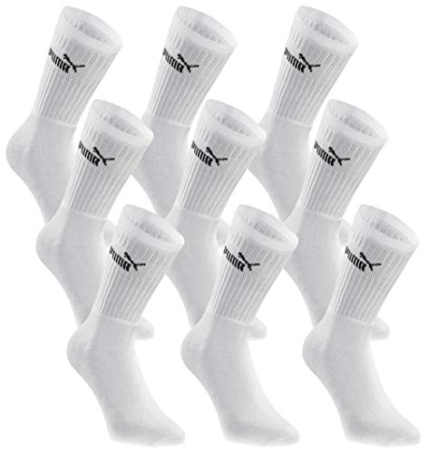 PUMA Sportsocken Crew 18 Paar Pack Statement Edition - Damen und Herren - White - Gr. 39-42 von PUMA