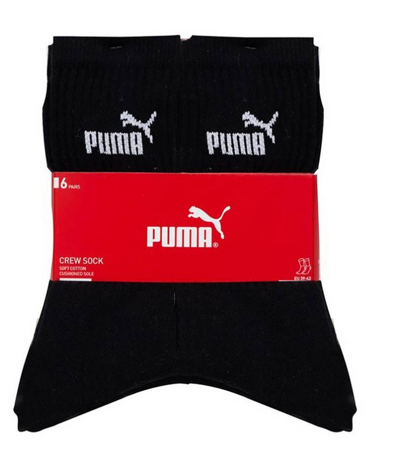 PUMA Sportsocken Atmungsaktive Herren Sportstrümpfe Elements Crew Performancesocken mit verstärkten Belastungszonen von PUMA