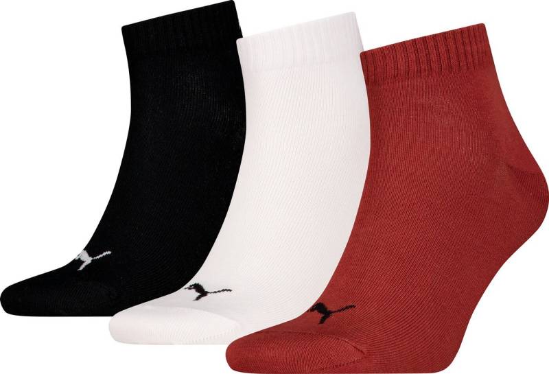 PUMA Sportsocken PUMA UNISEX QUARTER PLAIN 3P RED COMBO von PUMA