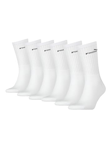 PUMA Sportsocken Tennissocken Crew Tennis Socken Unisex für Damen und Herren 6 Paar, Farbe:300 - white, Socken & Strümpfe:39-42 von PUMA