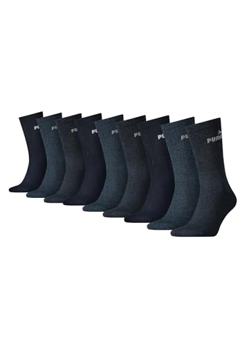 PUMA Sportsocken Tennissocken Crew Tennis Socken Unisex für Damen und Herren 9 Paar, Farbe:321 - navy, Socken & Strümpfe:39-42 von PUMA