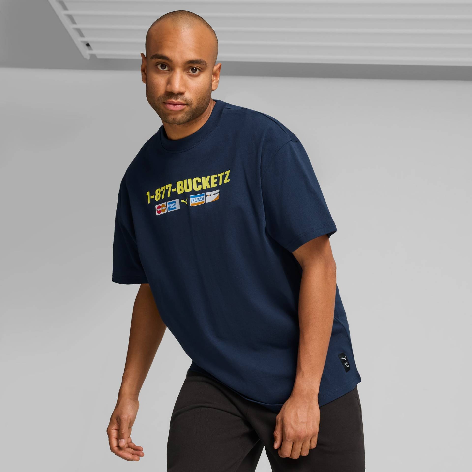 PUMA Step Up Your Game Basketball-T-Shirt Herren, Mehrfarbig, Größe: L, Kleidung von PUMA