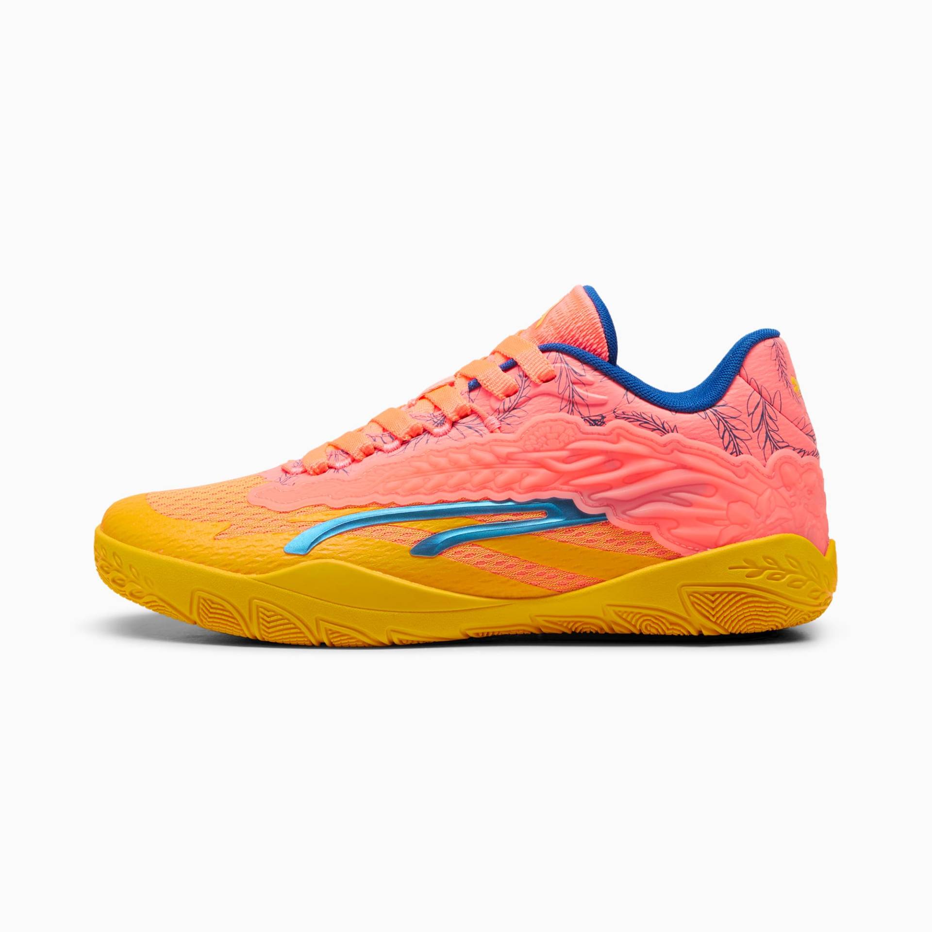 PUMA Stewie 3 Dawn in 'Cuse Basketballschuhe Für Damen, Gelb/Blau/Rosa, Größe: 38.5 von PUMA