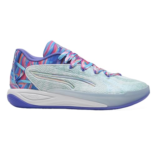 PUMA Stewie Basketballschuhe für Damen, Puma Weiß/helles Aqua, 37.5 EU von PUMA