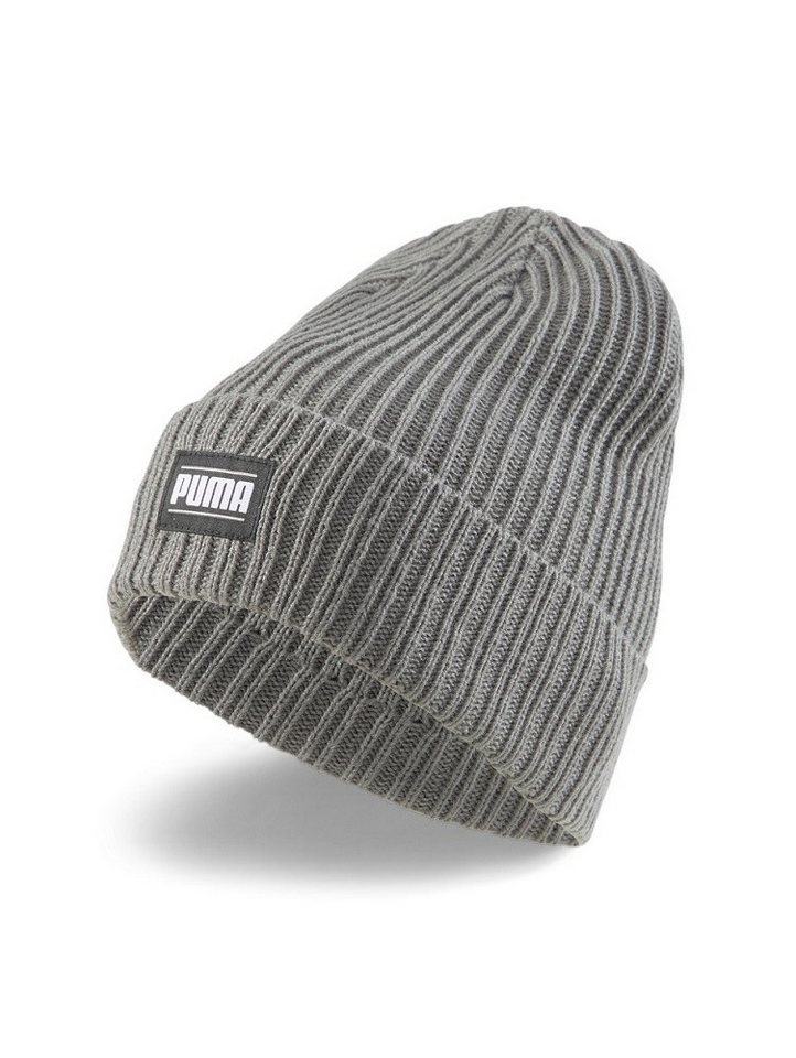PUMA Strickmütze (Beanie) Classic Cuff Unisex - Rippenstruktur - grau - 1 Stück von PUMA