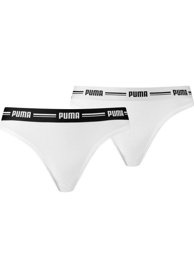 PUMA String PUMA WOMEN STRING 2P PACK (2er Pack) mit schmalem elastischem Logobündchen von PUMA