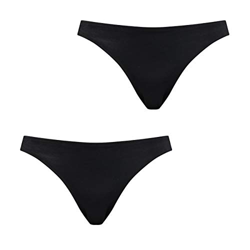 PUMA Swim Damen Classic Bikini Bottom 2er Multipack XS S M L XL Schwarz Blau Rot Badehose Bikini Höschen 20% Elasthan, Größe:S, Packgröße:2 Stück, Farbe:Black (200) von PUMA