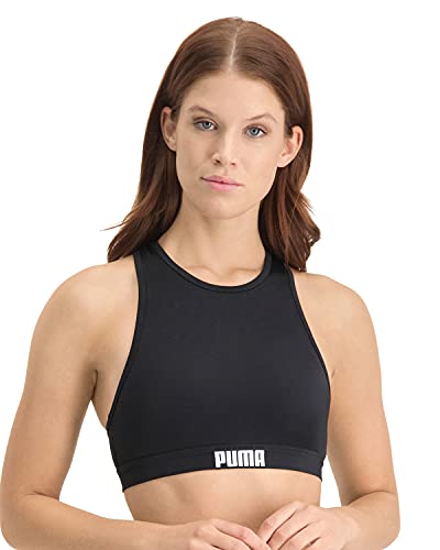 PUMA Damen High NCK T Badebekleidung, Undurchsichtige, Schwarz, S von PUMA