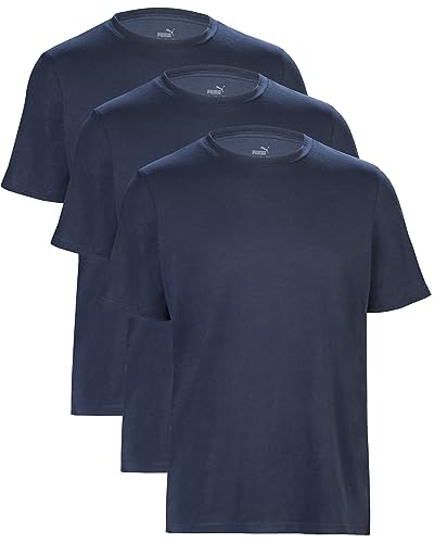 PUMA T-Shirt Herren Kurzarm, Statement Deluxe Edition, Baumwolle, Marineblau, Größe S - 3er Set PUMA T-Shirt Herren Kurzarm, Statement Deluxe Edition, Baumwolle, Marineblau, Größe S - 3er Set von PUMA