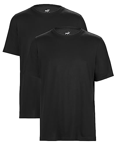 PUMA T-Shirt Herren Statement Deluxe Edition - Baumwolle - 2er Pack - Black - Gr. M von PUMA