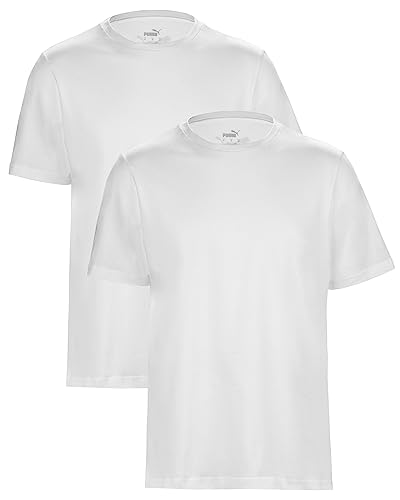 PUMA T-Shirt Herren Statement Deluxe Edition - Baumwolle - 2er Pack - White - Gr. XXL von PUMA