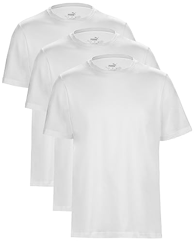 PUMA T-Shirt Herren Statement Deluxe Edition - Baumwolle - 3er Pack - White - Gr. XXL von PUMA