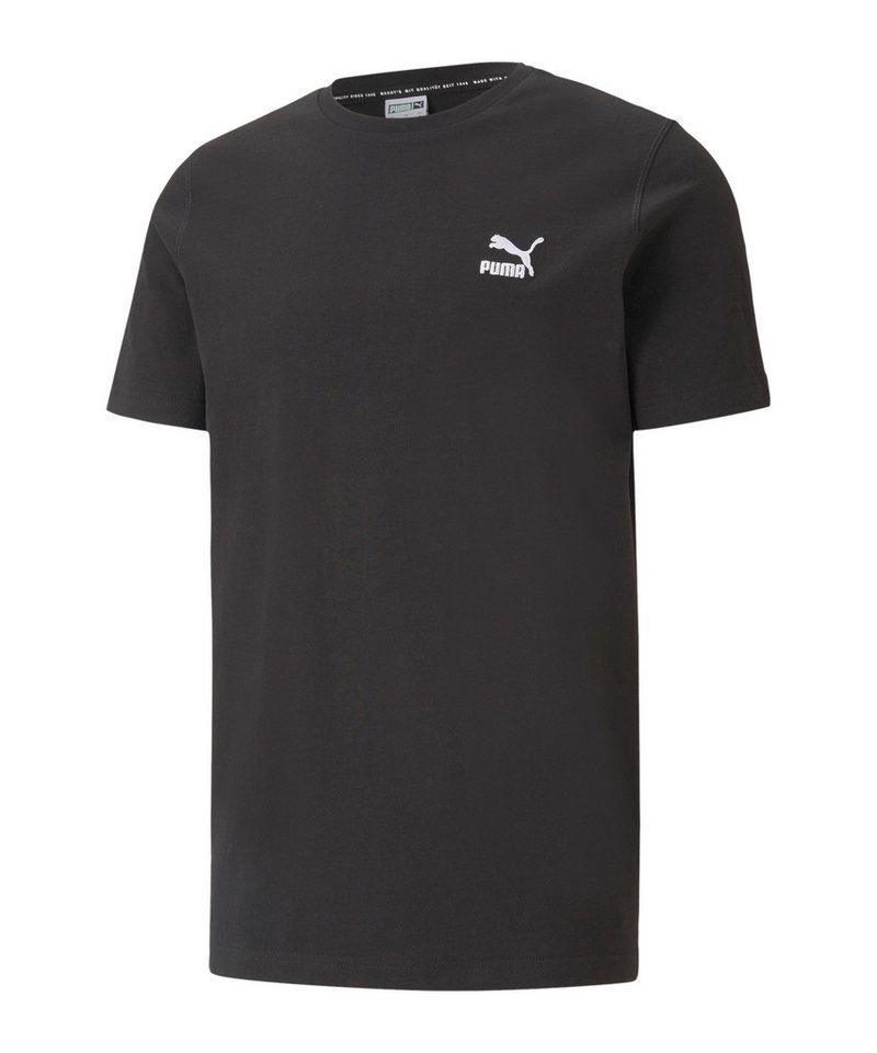 PUMA T-Shirt PUMA Classics Embro T-Shirt Weiß Kurzarm-Shirts Baumwolle von PUMA