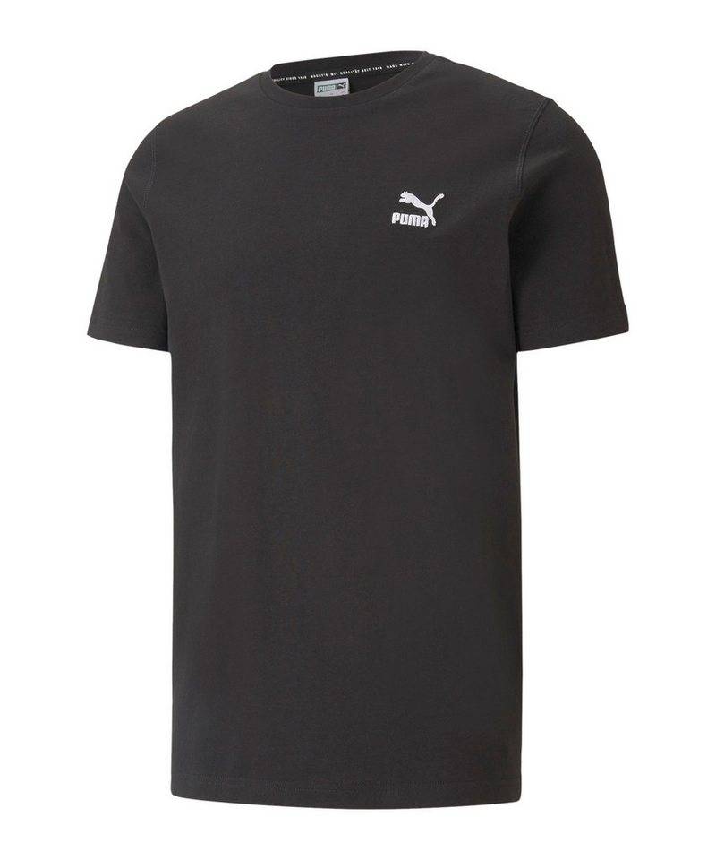 PUMA T-Shirt PUMA Classics Embro T-Shirt Weiß Kurzarm-Shirts Baumwolle von PUMA