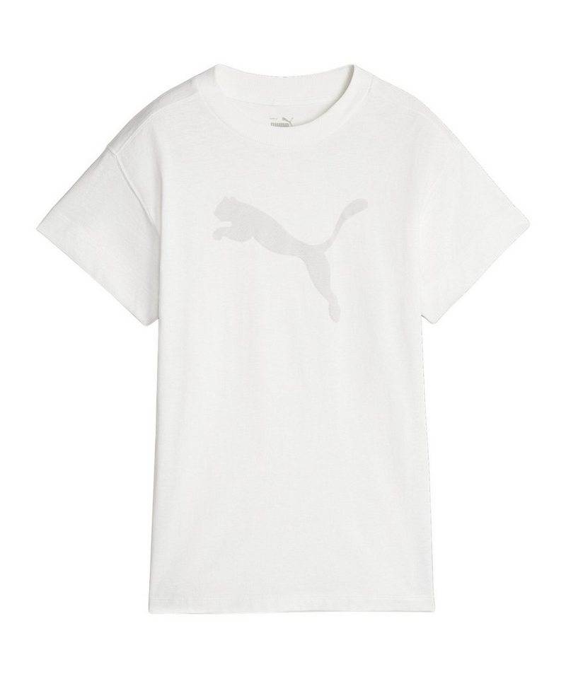 PUMA T-Shirt PUMA Her T-Shirt Damen Weiß Kurzarm-Shirts Damen Baumwolle von PUMA