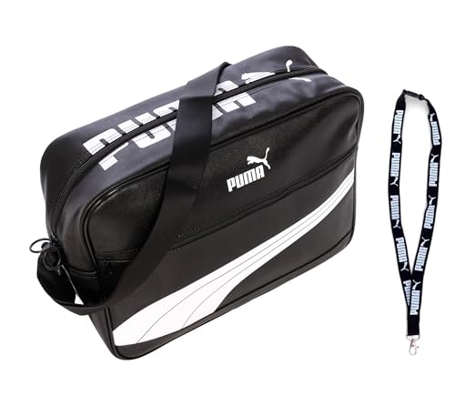 PUMA Tasche - Umhängetasche - Campus Reporter Retro Bag - Limited Schlüsselanhänger (001blk/wht) von PUMA