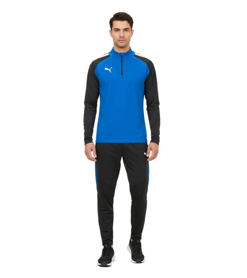 PUMA Teamliga 1/4 Zip Top Herren Sweatshirt nachhaltiges Trainings-Shirt mit dryCELL Sport-Shirt 657236 02 Blau von PUMA