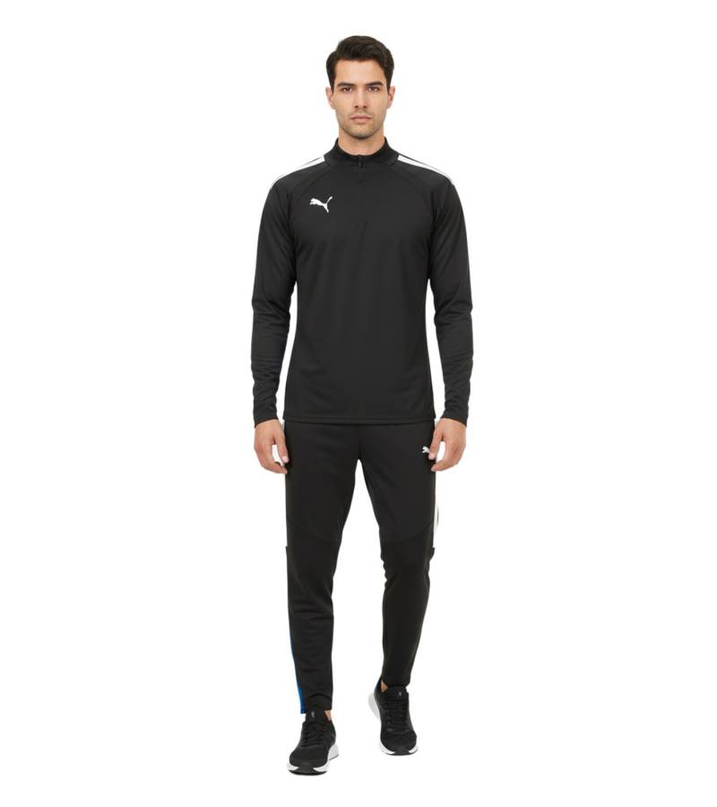 PUMA Teamliga 1/4 Zip Top Herren Sweatshirt nachhaltiges Trainings-Shirt mit dryCELL Sport-Shirt 657236 03 Schwarz von PUMA