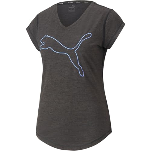 PUMA Train Favourite Heather Cat Trainingsshirt Damen schwarz/blau, S von PUMA