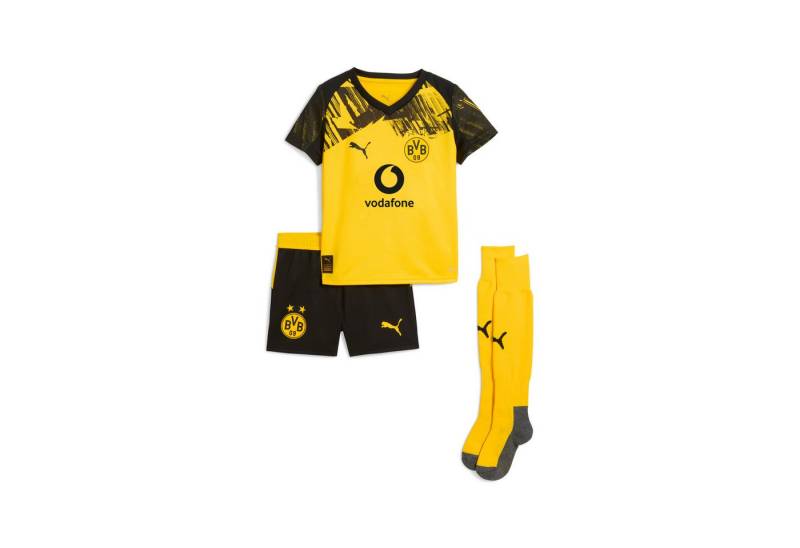 PUMA Trainingsanzug BVB HOME MINIKIT WITH SPONSOR, für Kinder, Regular Fit, ohne Kapuze, feuchtigkeitsableitend von PUMA