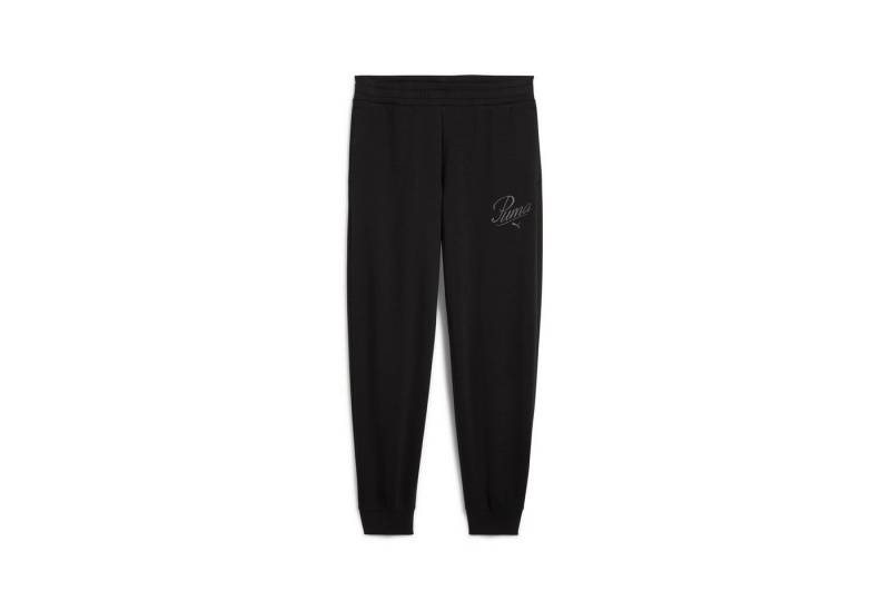 PUMA Trainingshose ESS SCRIPT COMFORT SWEATPANTS TR CL sportlicher Stil, für Training und Freizeit, aus French Terry von PUMA