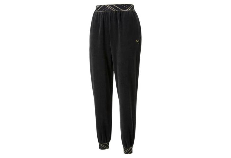 PUMA Trainingshose Puma Damen Trianingshose Deco Glam Velour Pant 522255 von PUMA