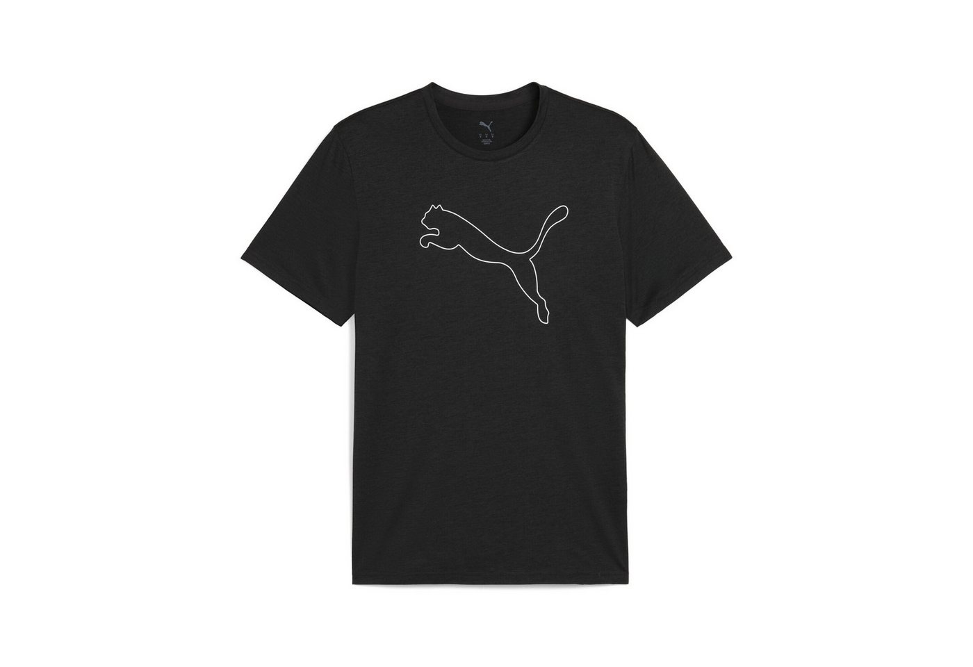 PUMA Trainingsshirt TAD ESSENTIALS Meliertes T-Shirt mit Cat Logo Herren von PUMA